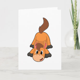 Paard aan het spelen kaart