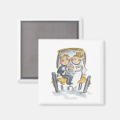 Paard achter de wagen spannen magneet (Voorkant / Achterkant)