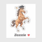 Paard Afstuderen Sticker (Vel)