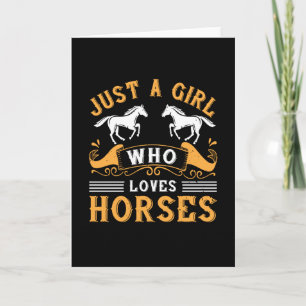 Paard - Alleen een meisje dat van paarden houdt Kaart
