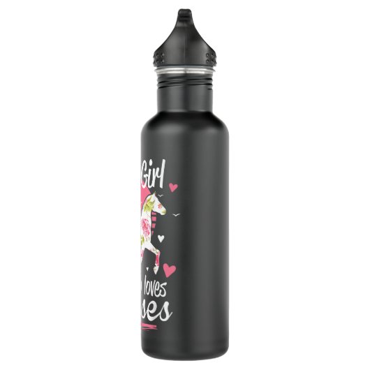 Paard. Alleen een meisje dat van paarden houdt Waterfles (Rechts)