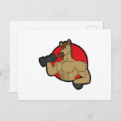 Paard als Bodybuilder met Dumbbell Briefkaart (Voorkant / Achterkant)
