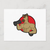 Paard als Bodybuilder met Dumbbell Briefkaart (Voorkant)