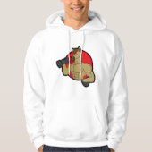 Paard als Bodybuilder met Dumbbell Hoodie (Voorkant)