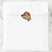 Paard als Bodybuilder met Dumbbell Vierkante Sticker (Tas)