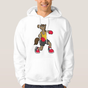Paard als bokser met boks handschoenen hoodie