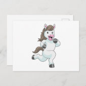 Paard als renner bij hardlopen briefkaart (Voorkant / Achterkant)