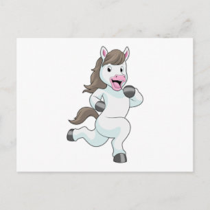 Paard als Renner bij Rennen Briefkaart