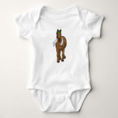 Paard als Runner met handdoek Romper (Voorkant)