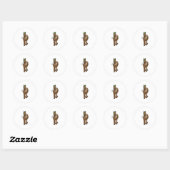 Paard als Runner met handdoek Ronde Sticker (Vel)