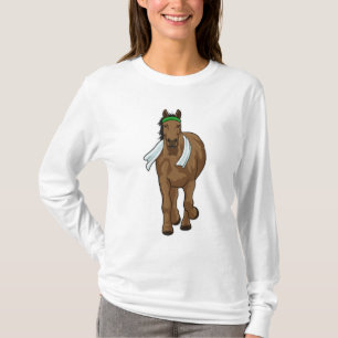 Paard als Runner met handdoek T-shirt
