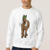 Paard als Runner met handdoek Trui (Voorkant)