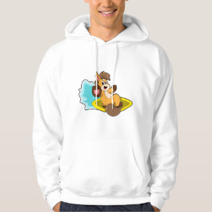 Paard als surfer met surfplank hoodie