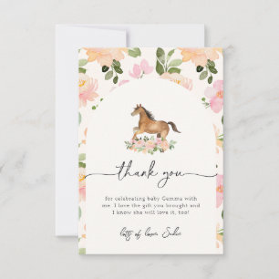 Paard Baby shower bedankje Bedankkaart