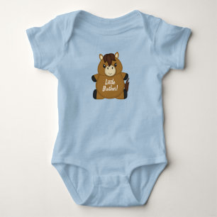 Paard Baby Shower Blauw Romper