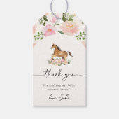 Paard Baby shower Dank u Labels Cadeaulabel (Voorkant)