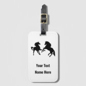 Paard Bagagelabel met aangepaste tekstnaam en kleu (Voorkant (verticaal))