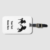 Paard Bagagelabel met aangepaste tekstnaam en kleu (Voorkant (horizontaal))