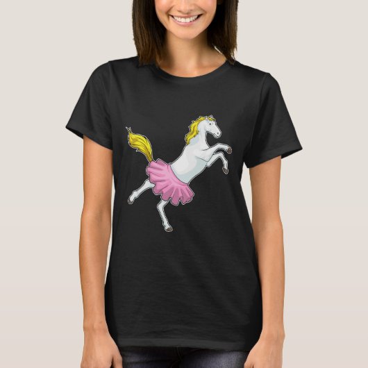 Paard Ballerina Ballet Dance T-shirt (Voorkant)