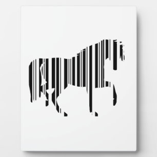 PAARD BAR CODE Zebra Barcode Patroon Ontwerp Fotoplaat
