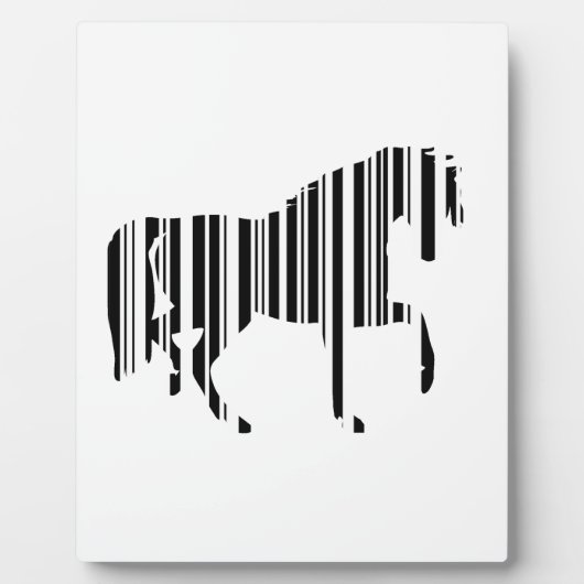 PAARD BAR CODE Zebra Barcode Patroon Ontwerp Fotoplaat (Voorkant)