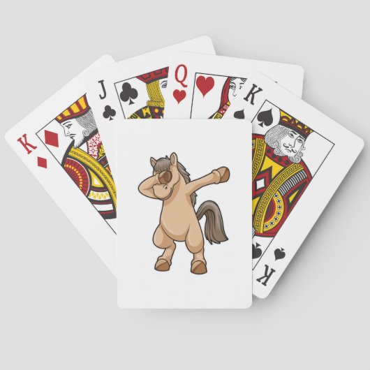 Paard bij Hip Hop Dance Dab Pokerkaarten (Achterkant)
