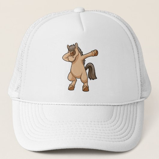 Paard bij Hip Hop Dance Dab Trucker Pet (Voorkant)