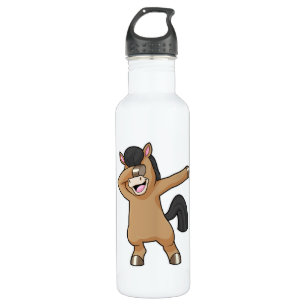 Paard bij Hip Hop Dance Dab Waterfles