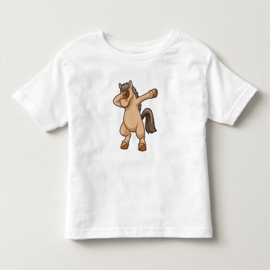 Paard bij Hip Hop Dans Dab Kinder Shirts (Voorkant)