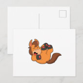 Paard bij Lachende Briefkaart (Voorkant / Achterkant)