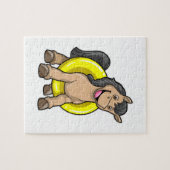 Paard bij strand met draaiende ring legpuzzel (Horizontaal)