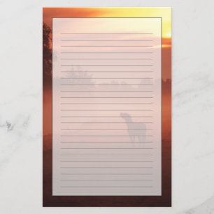 Paard bij zonsopgang briefpapier