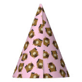 Paard Birthday Party roze Feesthoedjes (Achterkant)