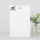 paard briefpapier (Staand voorkant)