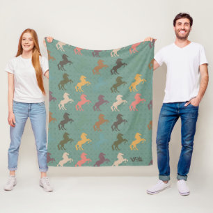 Paard Cadeau Deken Retro Paard Liefhebber Worp Vin