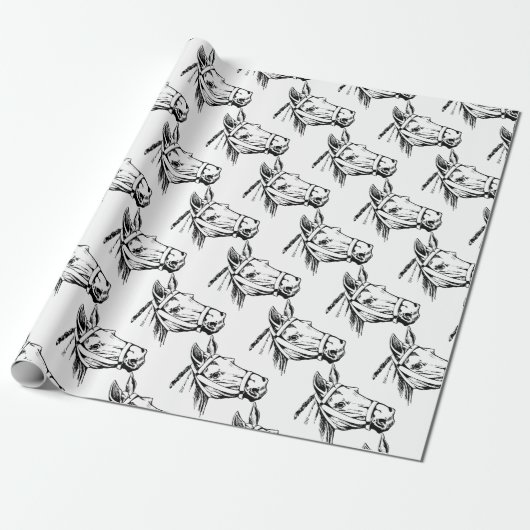 Paard Cadeaupapier (Uitgerold)