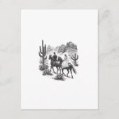 Paard Canyon Paar Bruiloft Informatiekaartje (Achterkant)