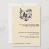 Paard Canyon Paar Bruiloft Kaart (Achterkant)