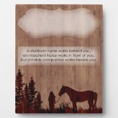 paard Citaat Stall Plaque Fotoplaat (Voorkant)