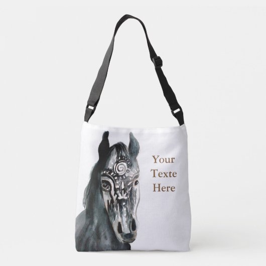 Paard Custom All-over-Print Cross Body Bag Crossbody Tas (Achterkant)