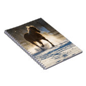 Paard die door de sneeuw loopt notitieboek (Rechterzijde)