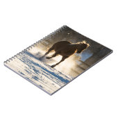 Paard die door de sneeuw loopt notitieboek (Linkerzijde)