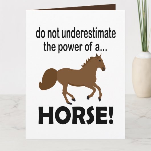 Paard Dier Schattig Grappig Paard Kaart (Voorkant)