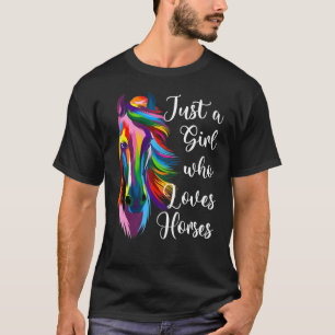 Paard Een meisje dat van paarden houdt T-shirt