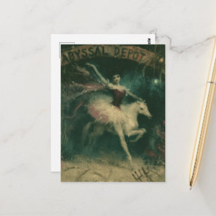 Paard en Ballerina Donkere Fantasie Briefkaart