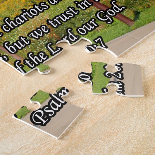 Paard en Basiliek met Psalm Legpuzzel (Zijkant)