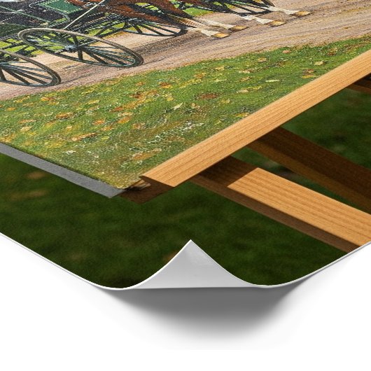Paard en buggy schilderen poster (Hoek)