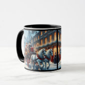 Paard en Carraige Kerst mok (Voorkant links)
