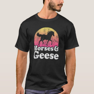 Paard En Gans Vrouwen Of Meisjes Paarden Ganzen T-shirt