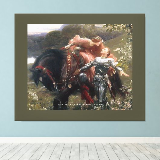 Paard en geliefden - omwikkeld canvas (Insitu (Houten vloer))